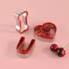 Backformen Edelstahl PVC umwickelter Rand Valentinstag Liebe Plätzchenform DIY handgemachte Kuchenwerkzeuge