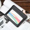 1pcs Solid Color PU Leather Bank Card Holder Credit Card Wallet Mini Slim Wallet Busin Card Case Women Men Pocket Coin Purse L9GI#