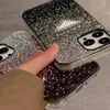 Top Designer Bling Glitter Phone Case pour iPhone 15 14 Pro Max 13 12 11 X XS XR 8 7 Plus Gradiant Couleur Plastique Strass Diamant Triangle Shell Lady Girl Cover