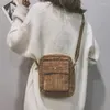 Borsa da donna in tela con patta stile preppy studente spalla messenger piccola borsa da viaggio casual in velluto a coste