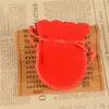 100pcs/lot Wholesale 7x9cm Cute Small Veet Drawstring Pocket Bags Gourd Pouches Favor Charms Jewelry Gift Packaging Bags g7cg#