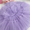 BABY Bow Tulle Baptism Dress for Girls abito per bambini per bambini Elegante festa di 1 ° compleanno abito principessa abiti da sera tutu 240319