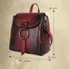 Motaora Vintage echter Lederrucksack für Frauen Cowide Satchel Schulter Luxus -Taschen Rucksäcke Schule Teenager Mädchen 240329