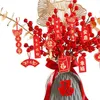 Decorative Flowers Traditional Chinese Year Decoration Lucky Tree Figure Pendant