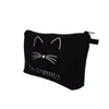 fudeam Cat Letter Print Pattern Portable Women Travel Storage Bag Toiletries Organize Cosmetic Bag Waterproof Female MakeUp Bag n0sd#