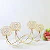 Candle Holders 4 Heads Crystal Candlestick Gold Wedding Party Creative Romantic Dinner Table Centerpieces Ornaments Decorative