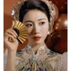 Dekoratif Figürinler Çin Sabah Cobe Pogery Props Klasik Katlanır Fan Net Kırmızı Düğün Gelin