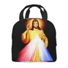 Divine Mercy Seigneur Jésus Je fais confiance en toi Sac à lunch thermique Femmes Jésus Portable Lunch Tote Multifuncti Food Box P0XR #