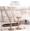 Wine Glasses Luxury Champagne Glass Wedding Crystal European Style Gold Stand Flutes Goblet Party Valentine's Day Gift