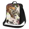 Tiger Exotic Animal Sac à lunch isolé pour les femmes Cat Lover Cooler thermique Lunch Tote Beach Cam Voyage G2Yb #