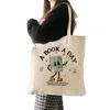 Книга A Day Pattern Shop Bag Book Lover Большая вместительная сумка на плечо Женская парусиновая сумка Подарок на день рождения Книжный червь t5Rn #