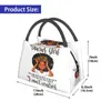 Africain Women Girl Black Isolate Lunch Tote Sac portable Boîte à bento thermique pour école Picnic Food Food Sacs M0WK #