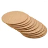 Table Mats 10Pcs Handy Round Shape Square Cork Coasters Plain Natural Drink Coffee Tea Cup Pad For Home Office Kitchen