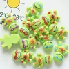 100st Kawaii Cartoon Frog Harts Figurine Crafts Flatback Cabochon Craft Ornament Jewelry Making Headwear Accessories 240325