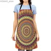 Aprons Mandala Aesthetic Women kitchen apron original Children Waterproof girl custom man waiter work apron oil proof vintage Persia Y240401Z0BB