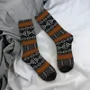 Chaussettes pour hommes Hip Hop rétro motif africain fou unisexe tissu de boue tissu de boue Bogolan Art Style de rue imprimé équipage chaussette