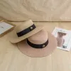 Wide Brim Hats Straw Hat Ladies Bee Bow Summer Outing Sunscreen Sunshade European and American Retro Leisure All-match Top Hatwide Bucket Hats