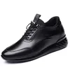 Casual Shoes Men's Genuine Leather Spring Male Business Soft-Soled Non-Slip Breathable All-Match Footwear Heightening Rubber