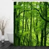 Douchegordijnen boslandschap badschermset met haken groene natuur landschap badkamergordijn voor thuis kamer decor