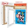 2pcs Enfants DIY Frames d'art magnétique Open Open Enfants Changements Frametory For Affiche PO DRAWING PEINTURES PICHES Affichage 240409