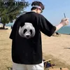 Männer T Shirts Sommer Panda Drucken Lustige T-shirts Baumwolle Mann Tees T-Shirt Kurzarm Koreanische Kleidung Casual Übergroßen