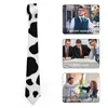 Bow Ties Black And White Cow Print Tie Spots Pattern Graphic Neck Vintage Cool Collar Male Cosplay Party Necktie Accessories