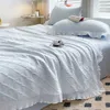 Small Fresh Lace Air Conditioner Quilt Printing Cotton Quilted Bed Linen Bedspread on Comforter Adults Children Blanket Bedding 240318