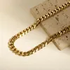Anhänger Halsketten Edelstahl Kubanische Dicke Schlüsselbein Kette Halskette Für Frauen Mädchen Männer Dekoration Großhandel Klassische Schmuck Geschenk
