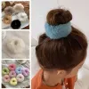 Soft Faux Fur Elastic Hair Bands Candy Color Hair Bun Maker Ponytail Holder Hair Scrunchies Women Girls Hair Accessories