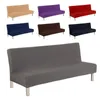 Housses de chaise 1/2 pièces couleurs unies housse de canapé-lit sans bras taille universelle canapé élastique lavable housses amovibles pour la vie