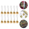 Fourniture de fête Bells Bell Jingle Mini Gold Trim Metal Decorative Vintage Pet Cowbell Rustique Craft Cow suspendue Tiny Ornement Wind Making Tree