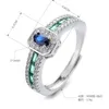 Clusterringen Temperament Micro-ingelegd zirkoon voor vrouwen Openen verstelbaar licht luxe ring prachtige feest sieraden geschenken anillos mujer