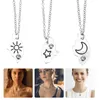 Pendant Necklaces 3 Pcs Sister Necklace Matching Moon Simple Jewelry Women Star And Alloy Lovers Friend