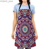 Aprons Mandala Aesthetic Women kitchen apron original Children Waterproof girl custom man waiter work apron oil proof vintage Persia Y240401Z0BB