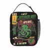 Un sac à lunch isolé thermique Cthulhu sauvage école chat Mster crâne Carto mignon drôle e Bento Box refroidisseur boîte de nourriture thermique G1xZ #