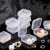 1-10pcs Boîte à bijoux carré en plastique Piltable Pilule Pilule Rangement Conteneurs Organisateur BILLES BILLES ÉTAUCHE ENTALAGE 35 mm