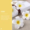 Flores decorativas 20 pçs artificial frangipani boho decoração plumeria flor clipes feminino acessório de cabelo pino para ferro viagem casamento