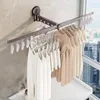 Hangers Wall Mounted Soomth Face Folding Clothes Racks Vacuum Suction Cup Laundry Drying Rack Aluminium