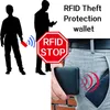 RFID Proteggere Portafoglio da uomo Vintage Solid Soft PU Portamonete Porta carte Portafogli corti con cerniere Design Portafogli da uomo di lusso corti D9Sy #