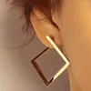 Dangle Earrings Modern Women's2024ファッション不規則なレトロビンテージ女性ジュエリーシンプルなゴールデンペーパークリップ誇張