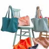 women Canvas Shoulder Bag Ladies Casual Handbag Tote Shoulder Bag Handbag Reusable Large Capacity Cott Foldable Shop Bag k0Zj#