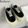 Casual Shoes 2024 Thick Sole Sneakers Women Outdoor Running Unisex Round Toe Lace Up Patchwork Flat Platform Men