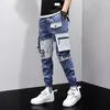 Herrbyxor n-stil leggings ins modefunktion sömmar samma höst hip-hop casual