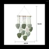 Dekorativa figurer Blad Macrame Wall Hanging Boho Room Home Decor Woven Estetic Tapestry Wedding Decoration Green