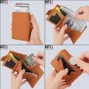 2022 Fi Aluminium Kreditkarte Brieftasche RFID Blocking Trifold Smart Luxus Leder Männer Brieftaschen Slim mit Münzfach Vallet K3uS #