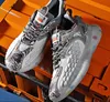 Schok-absorberende lichtgewicht designer Running Springback Sports Shoes Fashion Fish Scale Mesh Sweat Absorptie Adem 3803