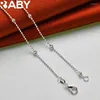 Kettingen URBABY 925 sterling zilver kleine gladde kralen ketting voor vrouw bruiloft verlovingsfeest sieraden cadeau