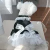 Cão vestuário princesa vestidos pet arco nó saia roupas rendas roupas doces para cães pequenos gatos meninas suprimentos