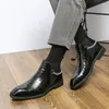 Casual Shoes 2024 High Quality Spring Autumn Oxfords For Men Black Business Pu Office Thick Heel Non-slip Outdoors Men's