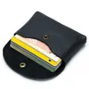 Crédito de couro de couro real mini carteira de carteira Man Women Women Smart Card Titular Slim Mey Case Coin Burse Smith Soft Cow Leather Bag J35n#